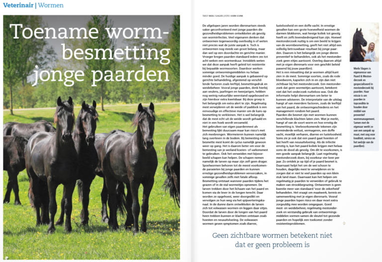 Lees meer over het artikel Toename wormbesmetting bij jonge paarden – Phryso mei 2025